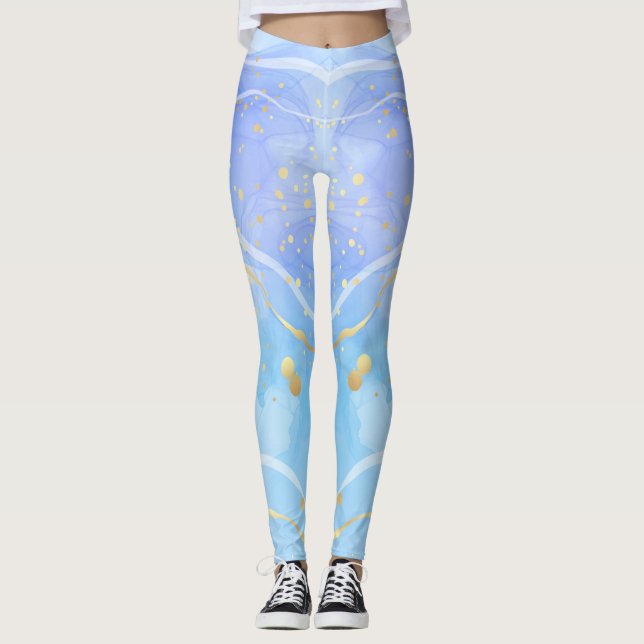 Best Watercolor Leggings for Runway-worthy Style (Front)