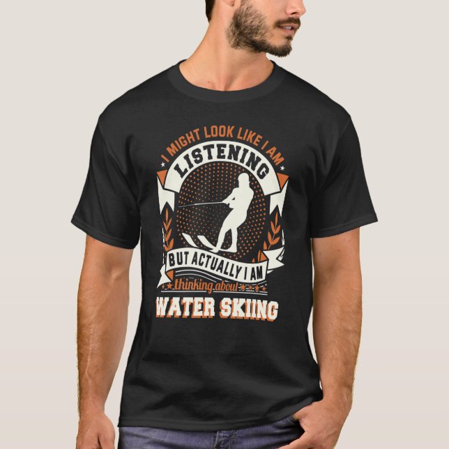Best waterskiing water skiing boat cable ski T-Shirt (Front)
