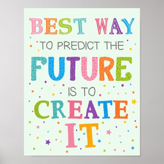 Best Way To Predict The Future Growth Mindset Poster (Front)