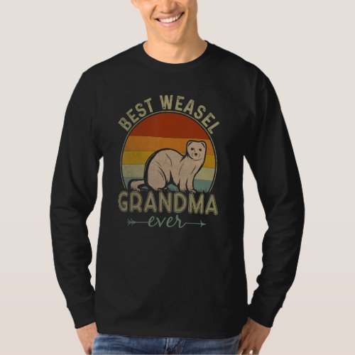Best Weasel Grandma Ever Retro  Mothers Day T_Shirt