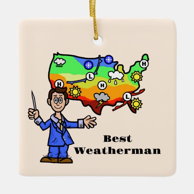 Best Weatherman Christmas Ornament (Front)