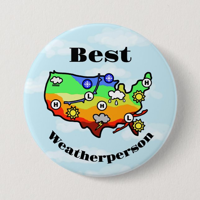 Best Weatherperson Button (Front)