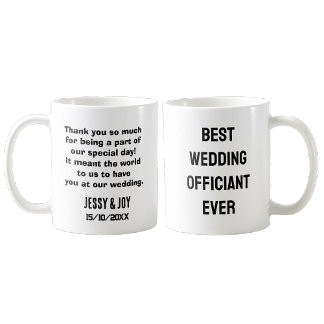 Best wedding Officiant Ever Funny Newlywed Gift Coffee Mug