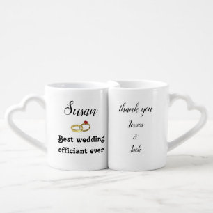 Best Wedding Officiant Ever Future Mrs  Groom Coffee Mug Set
