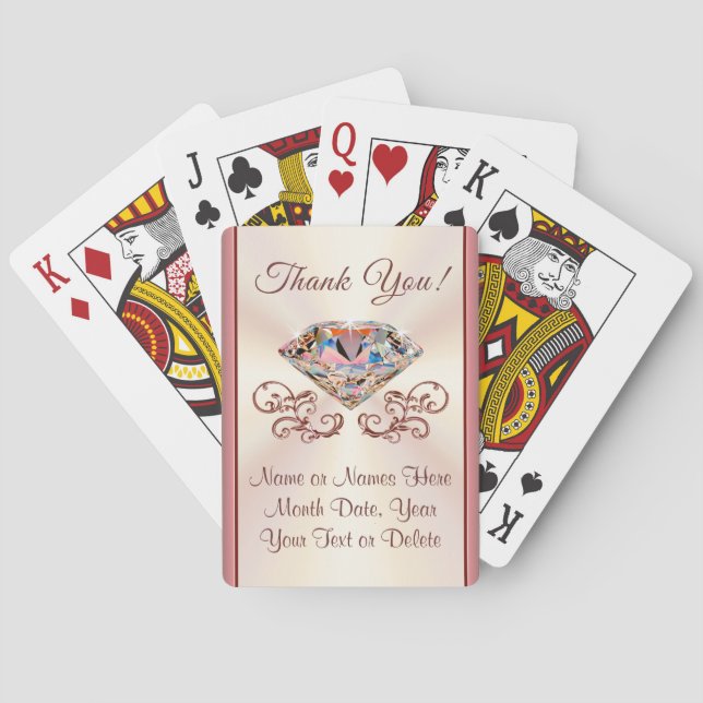 Best Wedding Souvenirs for Guests, Personalized Poker Cards (Back)