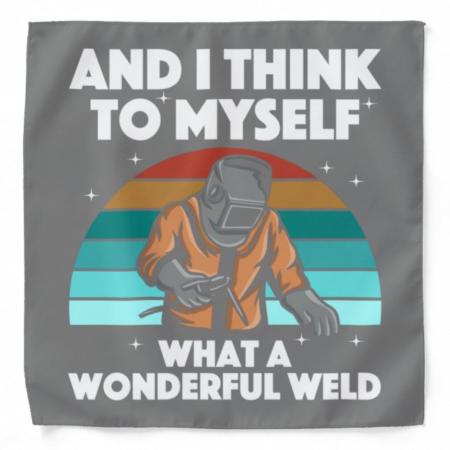 Best Welding Art Men Women Arc Welder Pipeliner Ir Bandana (Front)