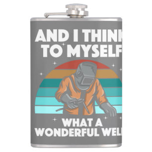 Best Welding Art Men Women Arc Welder Pipeliner Ir Flask
