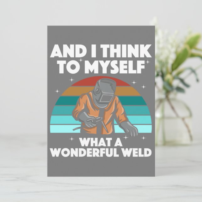 Best Welding Art Men Women Arc Welder Pipeliner Ir Holiday Card (Standing Front)