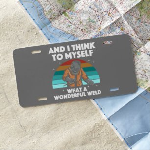 Best Welding Art Men Women Arc Welder Pipeliner Ir License Plate