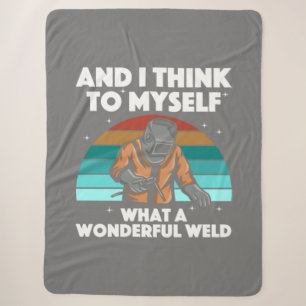 Best Welding Art Men Women Arc Welder Pipeliner Ir Sherpa Blanket