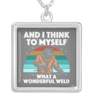 Best Welding Art Men Women Arc Welder Pipeliner Ir Silver Plated Necklace