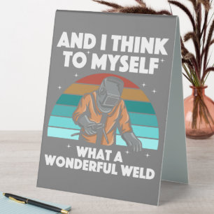 Best Welding Art Men Women Arc Welder Pipeliner Ir Table Tent