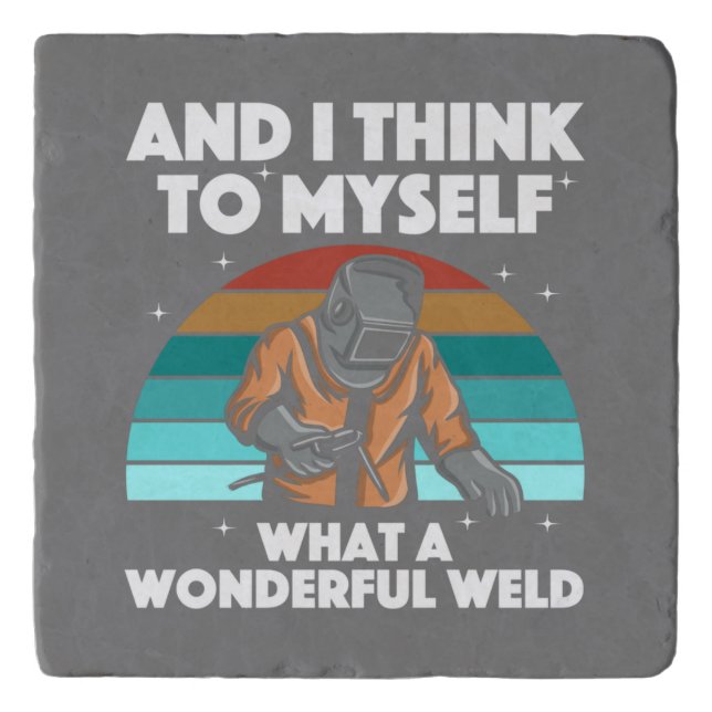 Best Welding Art Men Women Arc Welder Pipeliner Ir Trivet (Front)