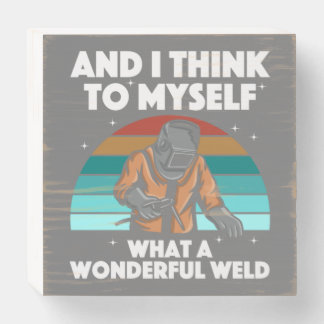 Best Welding Art Men Women Arc Welder Pipeliner Ir Wooden Box Sign