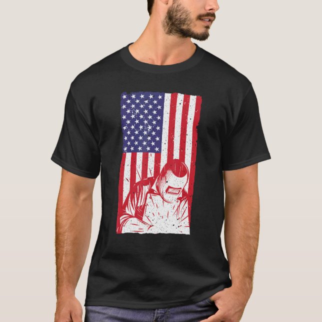 Best Welding For Men Women Tigmig Welder American  T-Shirt (Front)