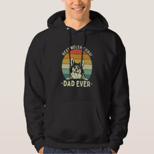 Best welsh corgi dad ever vintage fathers day dog hoodie