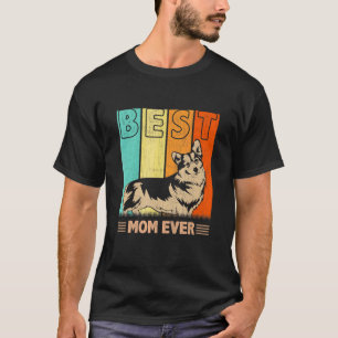 Best Welsh Corgi Dog Mom Ever Retro Graphic Mama M T-Shirt