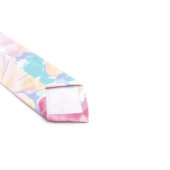 Best Western Large Pastel Floral Print Necktie (Back)