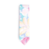 Best Western Large Pastel Floral Print Necktie (Front)