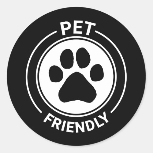 Best Westie Pet Friendly Drawn Paw _ Black  Classic Round Sticker