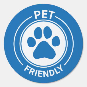 Best Westie Pet Friendly Drawn Paw - Blue Sign