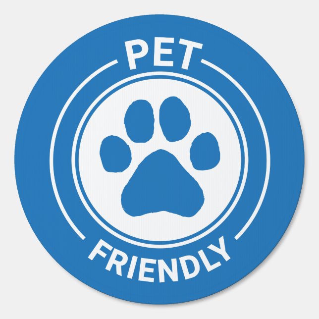 Best Westie Pet Friendly Drawn Paw - Blue  Sign (Front)