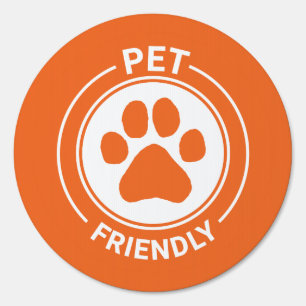 Best Westie Pet Friendly Drawn Paw - Orange  Sign