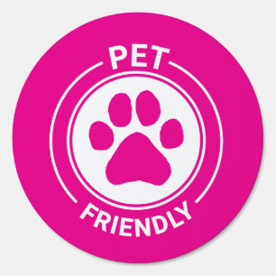 Best Westie Pet Friendly Drawn Paw - Pink  Sign