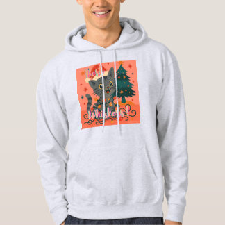Best Whiskers! Funny Santa Cat Hoodie