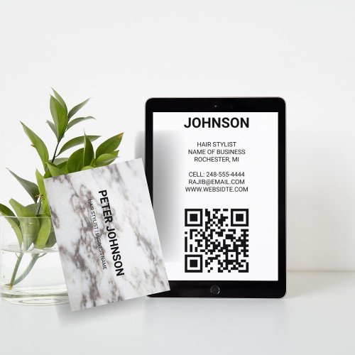 Best White And Black QR Code Mordern Business Card
