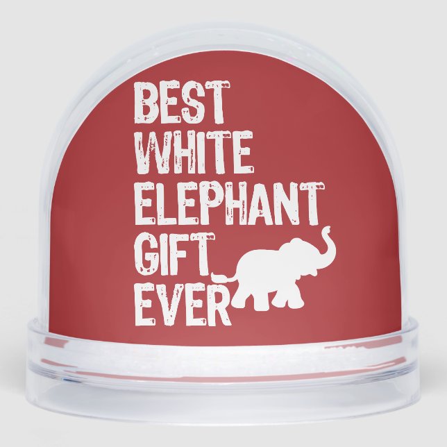 Best White Elephant Gift Ever Christmas Funny  Snow Globe (Front)