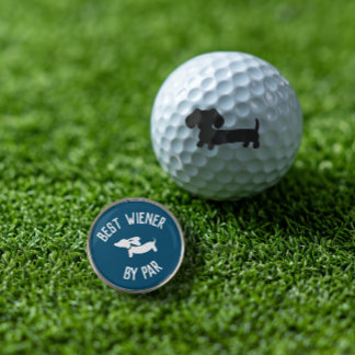 Best Wiener by Par Dachshund Golf Ball Marker