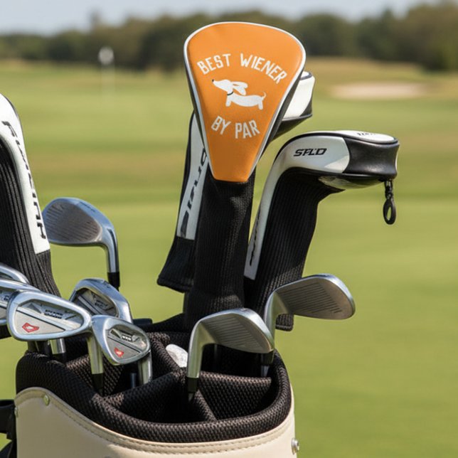 Best Wiener by Par Dachshund Golf Head Covers (Best Wiener by par funny dachshund golf head cover gift)