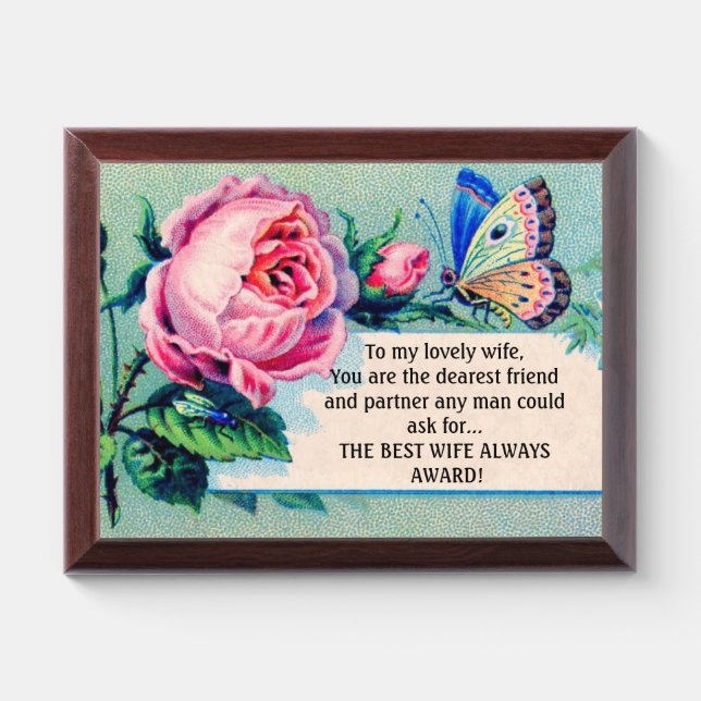 Best Wife Award Plaque (Horizontal)