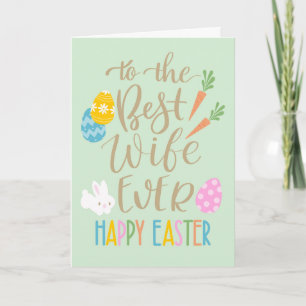 Best Wife Ever Happy Easter Typography Card