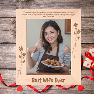 Best Wife Ever Love Message Valentines Gift Wooden Engraved Frames