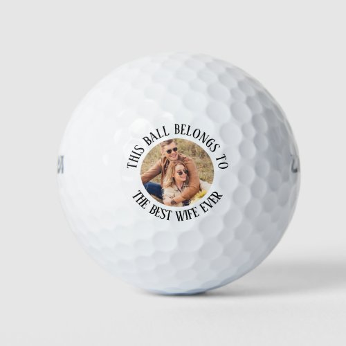Best Wife Ever Photo Personalized Golf Balls
