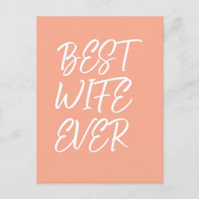 Best wife ever postcard (Front)
