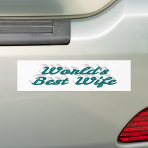 Best Wife green text Bumper Sticker