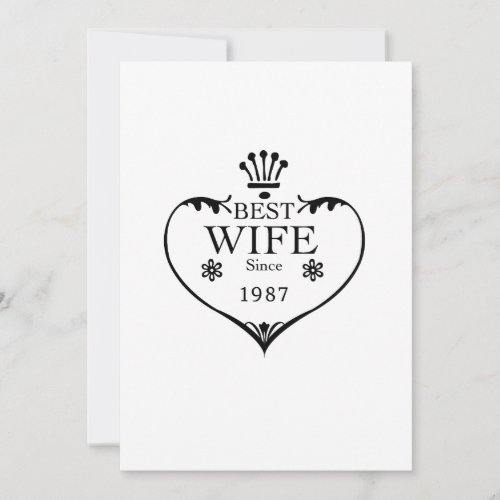 Best Wife Since 1987 30th wedding anniversary Card