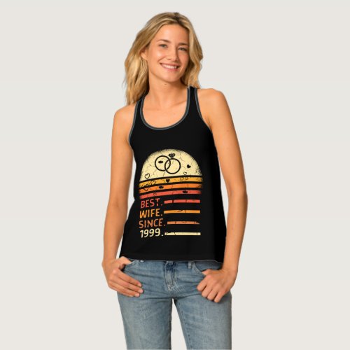 Best wife since 1999 retro vintage mothers day tank top