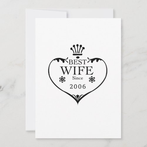 Best Wife Since 2006 11th wedding anniversary Card