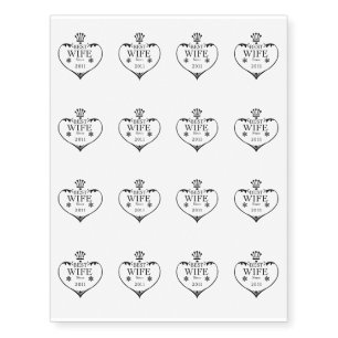Best Wife Since 2011 6th wedding gifts Temporary Tattoos