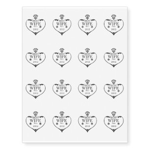 Best Wife Since 2012 5th wedding anniversary Temporary Tattoos