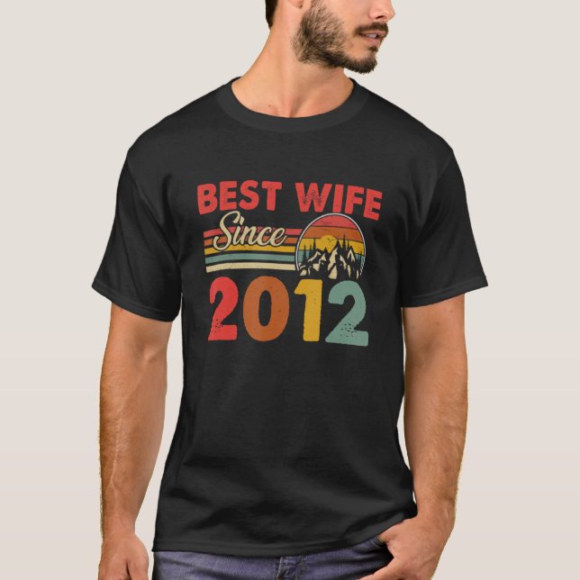 Best Wife Since 2012 Epic Matching 11th Wedding An T-Shirt (Front)