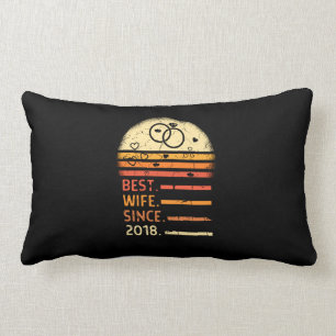 Best wife since 2018 retro vintage mother's day lumbar pillow