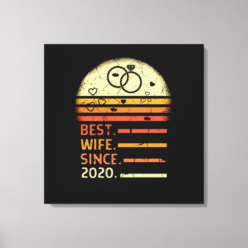 Best wife since 2020 retro vintage mothers day canvas print