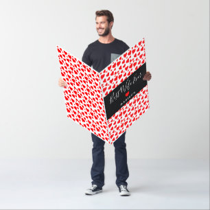 Best Wife Valentines Day Red Hearts Name Jumbo Card