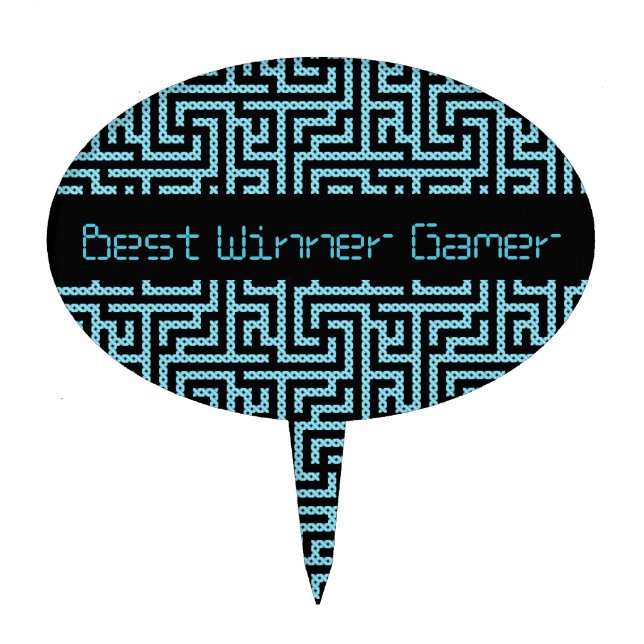 Best Winner Gamer Cake Topper (Front)