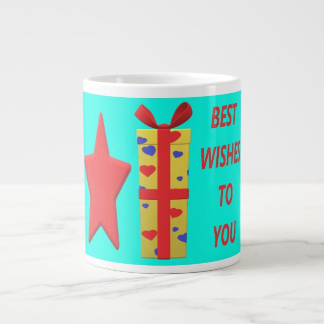 BEST WISHED BOWS GIFTS BONGS GIANT COFFEE MUG (Front)